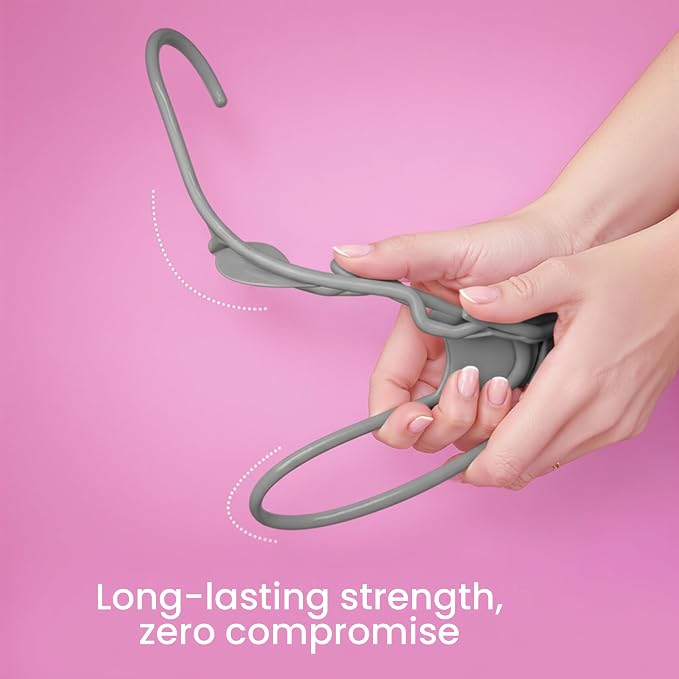 Utopia Home Plastic Hangers 30 Pack – Space Saving Clothes Hanger Grey | Durable & strong | Closet organizer & storage | Ideal for apartments, dorms & stocking stuffers