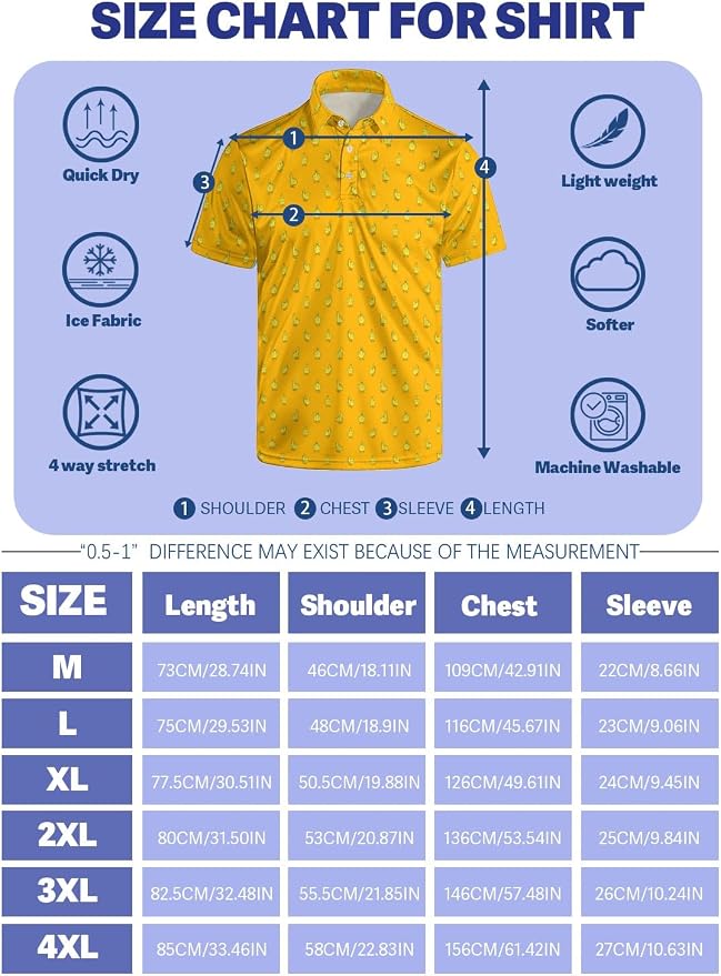 Polo Shirts for Men Moisture Wicking Mens Polo Shirts Patriotic Shirts for Men