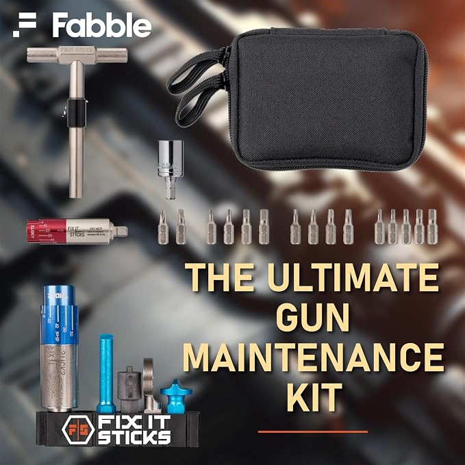 Fix It Sticks 15-65 Inch All-In-One Torque Driver Kit with T-Way Wrench Bundle with Red Dot Optics Expansion Pack, Mini Torque Driver, Tools & Case – Precision Maintenance Kit