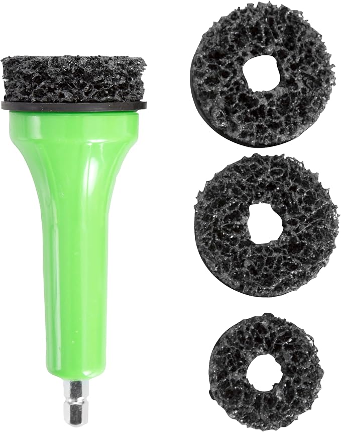 OEMTOOLS 24686 Brake Hub Resurfacing Tool with Pads, Drill Powered Wheel Hub Cleaning Tool, Removes Rust from Wheel Studs and Rotors for Cars, Trucks, and SUVs