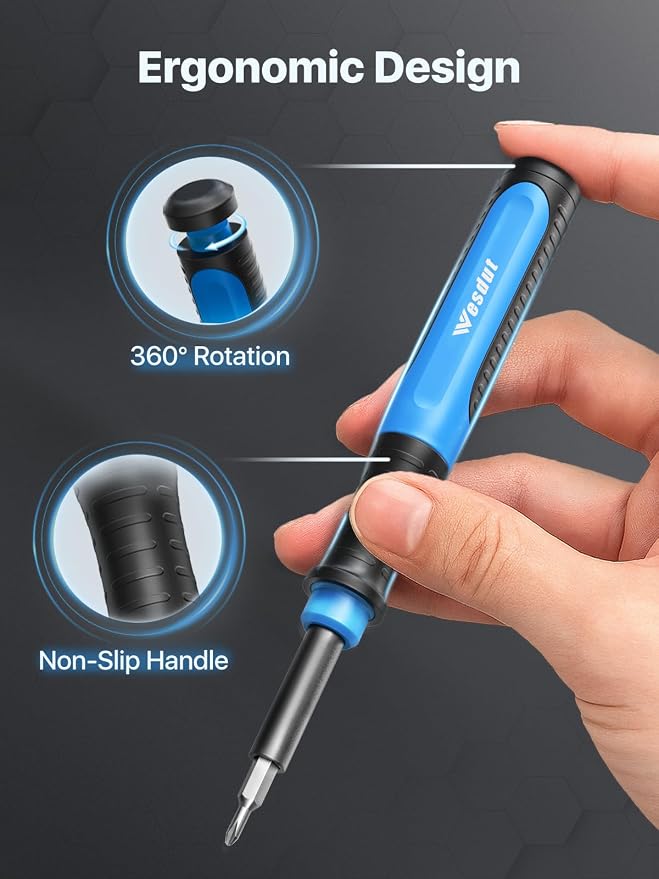 Wesdut 52in1 Small Precision Screwdriver Set with torx, Mini Screw Driver Set, Magnetic Repair Tool Kit for Phone, Computer, Laptop, PS4 PS5, Xbox, Switch, Eyeglasses, Watch, Electronic, Gifts for Men