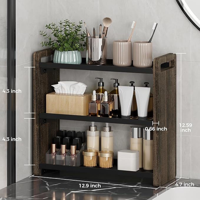 Bathroom Counter Organizer，Bathroom Sink Organizer，Vanity Organizer | Bathroom Organizers and Storage，Bathroom Countertop Organizer，Counter Shelf，Cologne Stand，Perfume Stand，Bathroom Decor