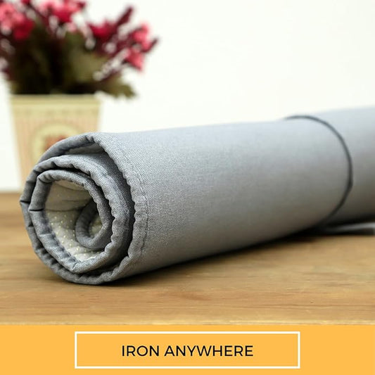 SAVUK Portable Ironing Mat Standard Size Silicone Coated Extra Heavy Duty Thick Padding, Heat Reflective, Non Stick Scorch and Stain Resistant (Ironing Mat - 21"x28")