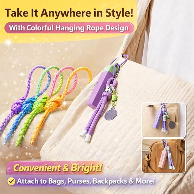 Gieleph Stain Remover, 3-Second Stain Remover Pen for Clothes, 12ml On-the-Go Spot Cleaner, Double Head Instant Treater Sticks With Lanyard, Travel & Pocket-Sized (2, Purple 12ml)