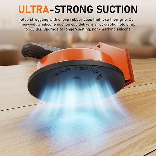 Floor Gap Fixer Tool with 5pcs Sticky Pads, Heavy Duty Laminate Flooring Repair Tool with Enhanced Vacuum Suction Cup, Professional Plank Puller for Smooth Surface Wood Tile Hardwood Floor Gaps