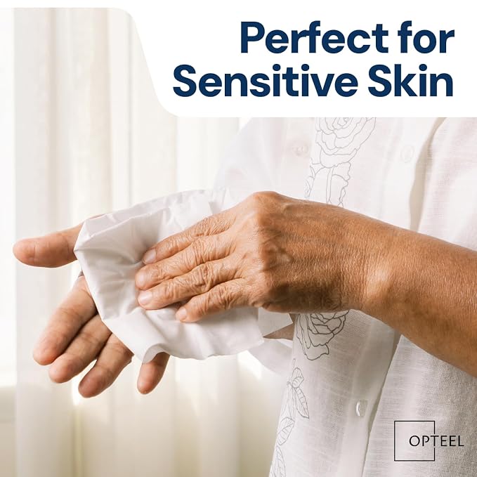 OPTEEL Adult Wipes for the Elderly – Extra Large 8x13, Pre-Moistened 720ct | Rinse-Free, Unscented, Super Soft, Aloe & Vitamin E Infused Disposable Washcloths for Personal Cleansing & Incontinence Care