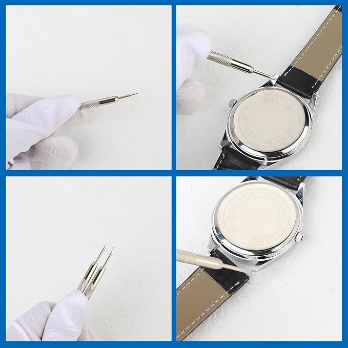 Professional Watch Pins Removal Tool，3 Pack Stainless Steel Double-Ended Watch Spring Bar Tool Watch Band Adjustment Tool Kit for Watch Repair Fix Replacement Sizing