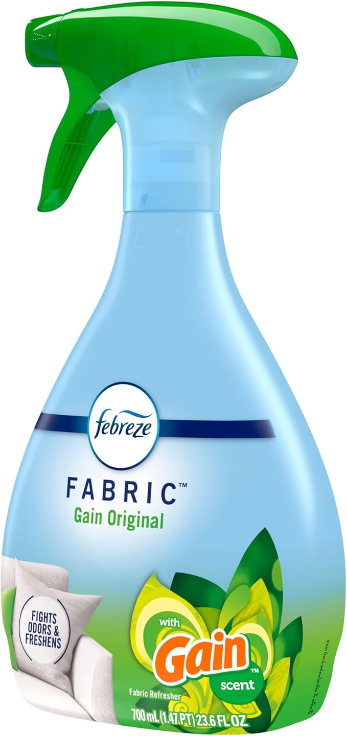 Febreze Fabric Spray Air Freshener, Odor-Fighting Fabric Refresher, Sneaker Balls Alternative, Couch Cleaner, Linen Spray, Multi-Use, Gain Original Scent, 23.6 fl oz (Pack of 2)