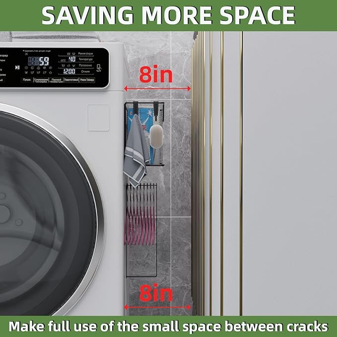 Magnetic Baskets Shelf Bins Organizer Holder Storage Rack Containers for Fridge, Whiteboard, Locker - Home Kitchen Laundry Office School