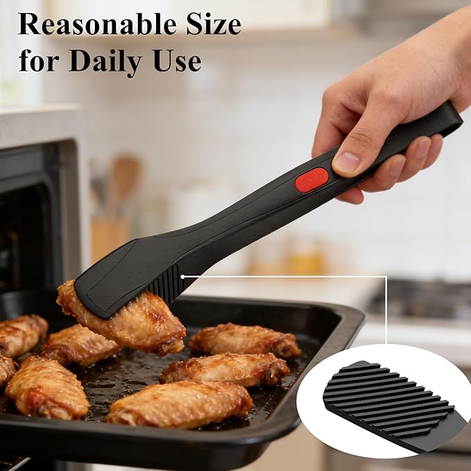 Silicone Spatula Turner, 600°F Heat Resistant Spatulas for Cooking, BPA Free, Flexible Rubber Kitchen Utensils Set Flipper for Eggs, Pancakes, Fish, Burgers, Dishwasher Safe (5 Pack, Black)
