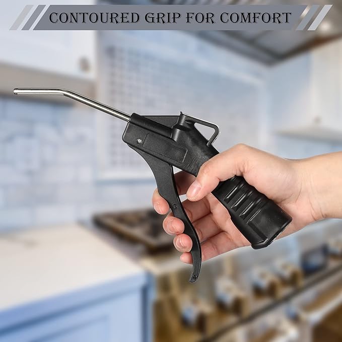 Honoson Air Nozzle Blower Gun Pistol Grip Air Blow Tool Compressor Accessories for Industrial Household Mechanics(Black,16 Pcs)
