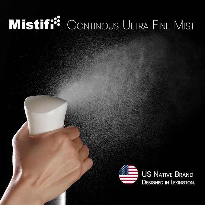 Mistifi Continuous Ultra Fine Mist Spray Bottle – Refillable Water Sprayer for Plants, Hair Styling & Cleaning (500ml 1Pc, White bottle)