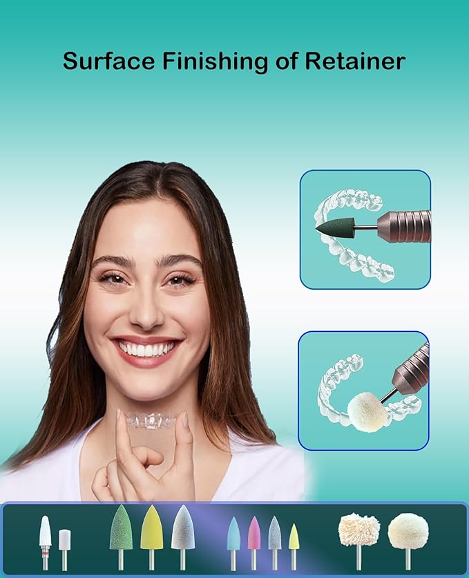 Cordless Polishing & Repair Tool Kit for Acrylic Resin False Teeth | File Rough Edges | Smooth Sore Spots | Polish After Repair & Reline | Improve Fit | USB Rechargeable | Easy for Seniors