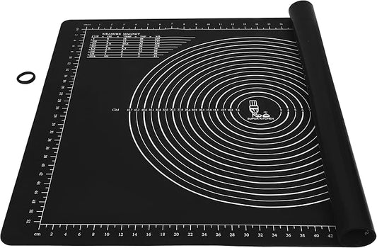 Non-Slip Silicone Pastry Mat Jumbo 31''by 24'' for Non Stick Baking Mats, Table/Countertop Placemats, Dough Rolling, Kneading/Fondant/Pie Crust Pad by Super Kitchen