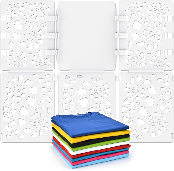 BoxLegend Shirt Folder Board V2 T Shirt Folder Folding Board Pure White | Durable Plastic, Easy to Fold Clothes, Travel-Friendly