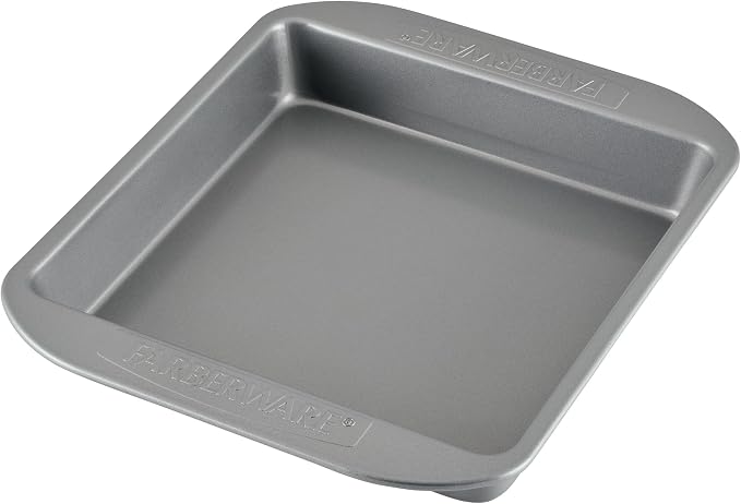 Farberware Nonstick Bakeware 9x9 Baking Pan, Square Cake Pan, Gray