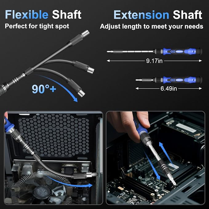STREBITO Electronics Precision Screwdriver Sets 142-Piece with 120 Bits | Magnetic Repair Tool Kit for iPhone, MacBook, Computer, Laptop, PC, Tablet, PS4, Xbox, Nintendo, Game Console