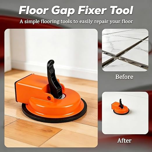 Floor Gap Fixer Tool, Laminate & Vinyl Plank Flooring Repair Kit | Heavy Duty Floor Gap Fixer with Enhanced Suction Cup, Includes Sticky and Buffer Pads to Pull Planks and Fix Floor Gaps