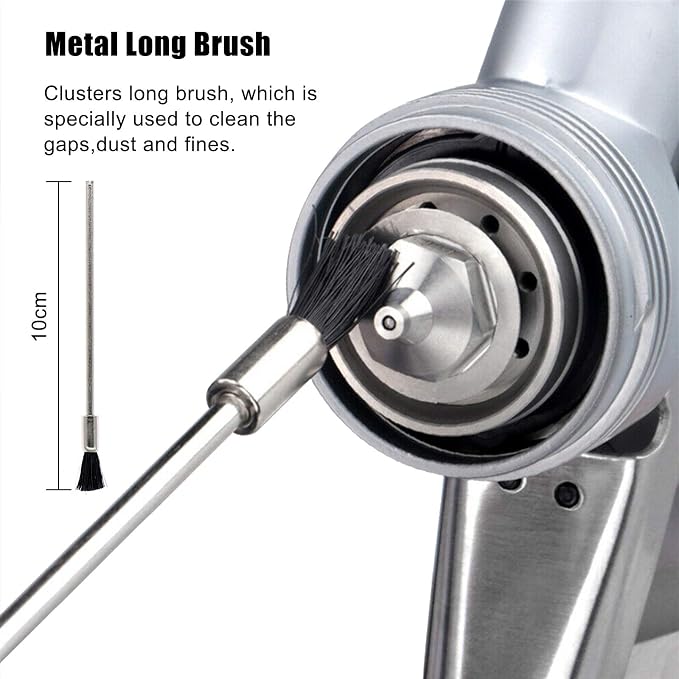 17pcs Multi-Purpose Spray Gun Cleaning Kit,Nylon Brushes Paint Gun Cleaning Kit Mini Brushes & Needles for Clean Airbrush Nozzles Spray Guns Tattoo Equipment (17)