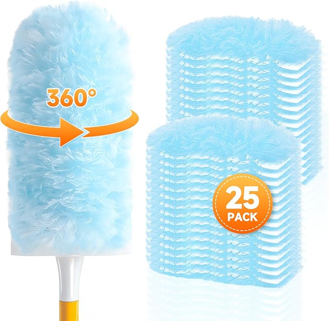 SetSail 25 Count Duster Refills Compatible with Swiffer Dusters, Blue | Compatible with Swiffer Dusters,Disposable Duster Refill,Multi Surface 360° Duster Cleaner,for Ceiling Fan, Blind, Furniture