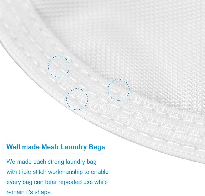 GOGOODA 3 Pack Delicates Laundry Bags, Fine Mesh Wash Bag with Hanging Loop | 3 Small for Lingerie, Underwear, Bra, Silk, Socks, Mask, Baby Diapers