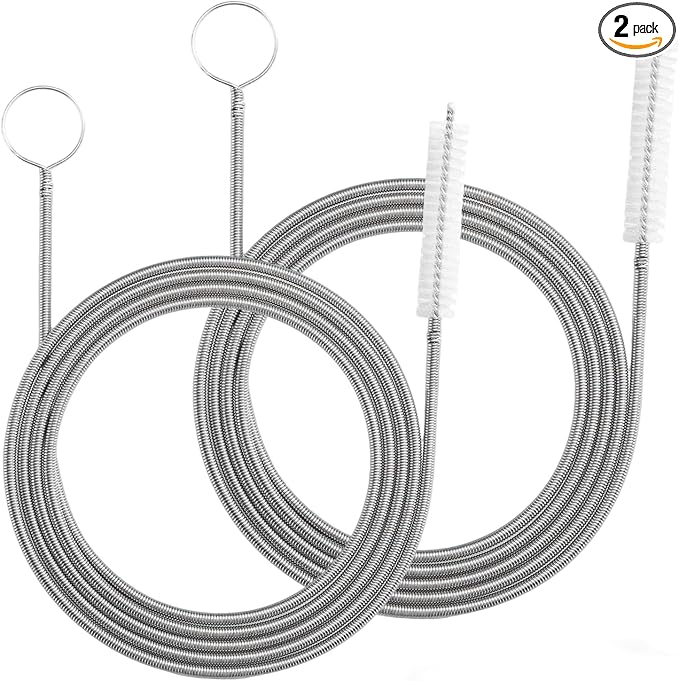 2 Pack 80 Inch Flexible Drain Brush, Sunroof Drain Cleaning Tool for Ice Maker, Refrigerator & AC Drain Line