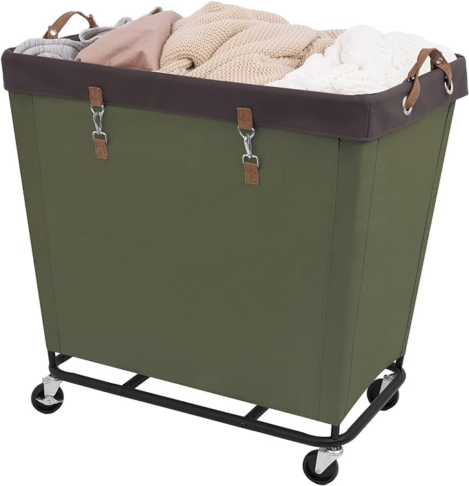 StorageWorks 320L Laundry Basket with Wheels, Rolling Hampers for Clothing
