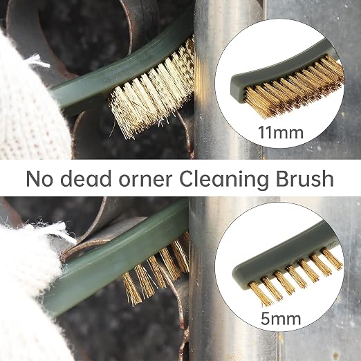 Mini Wire Brush Set, Paint and Dirt Remover, Cleaning Welding Slag and Rust, Handy Steel / Nylon / Brass Brush Suitable for Cleaning Paint / Dirt (9)
