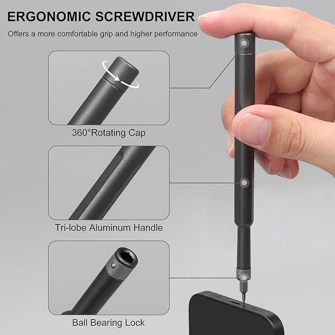 Precision Screwdriver Set for Electronic Repair 49 in 1 | Small Screwdriver Set, Magnetic Repair Tool Kit for Laptop, iPhone, Cell Phone, PC, MacBook, Computer, PS5, Glasses, Watch