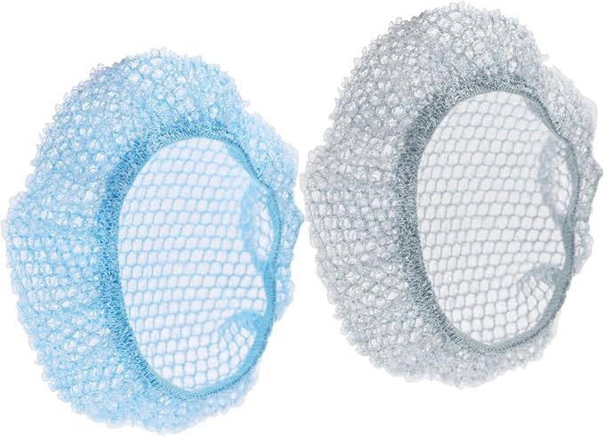 BEAUTAIL Scrub Net 2 Pack, Bath & Shower Body Scrubber Net | for Rich Foam and Effective Exfoliation, Fits All BEAUTAIL Silicone Body Scrubber, Blue + Gray