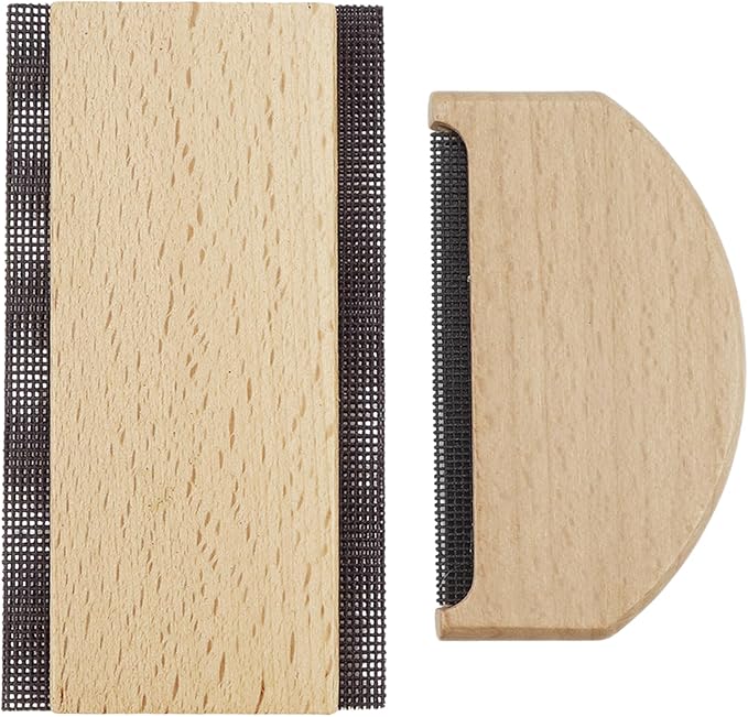 2pcs Cashmere Comb Manual Portable Sweater Comb Fabric Combs Clothing Wooden Pilling Fuzz Fabric Lint for Clothing Garments Knitwear Cashmere Woolens Coats Shaver