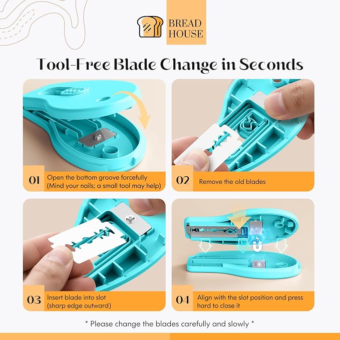 Bread Lame Sourdough Scoring Tool, Extractable & Magnetic Bread Scoring Tool, Bread Scoring Knife for Sourdough Bread Baking, Bread Scorer Tool with 5 Replaceable Razor Blades