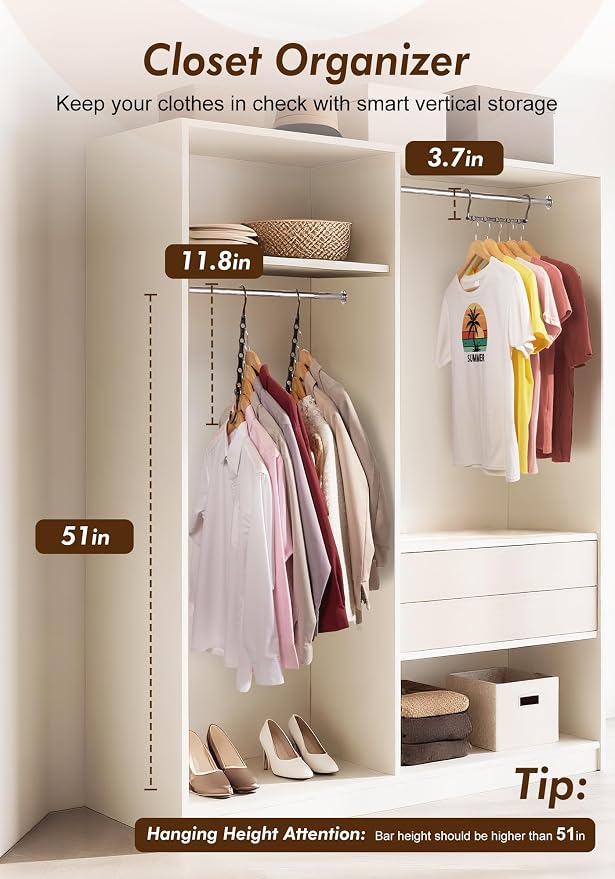 HOUSE DAY College Dorm Essentials 6 Pack, Multifunctional Closet Organizers | Back to School, Closet Organizers and Storage Magic Space Saving Hangers with 5 Holes, Storage Organization for Closet- Black