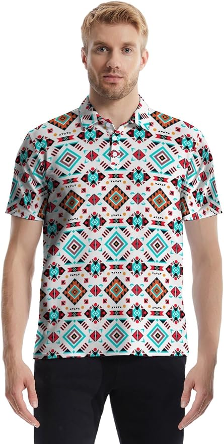 Polo Shirts for Men Moisture Wicking Mens Polo Shirts Patriotic Shirts for Men