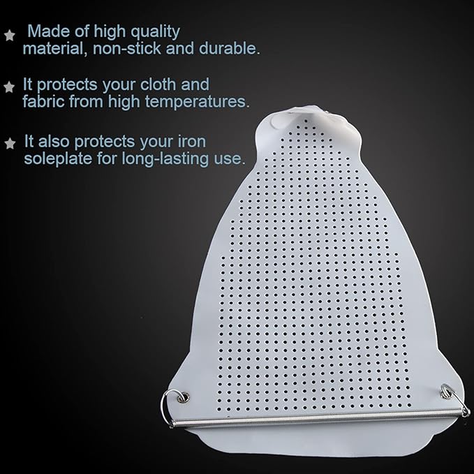 Iron Protective Cover, Non Stick Iron Sole to Improve Ironing Results, Easy Installation