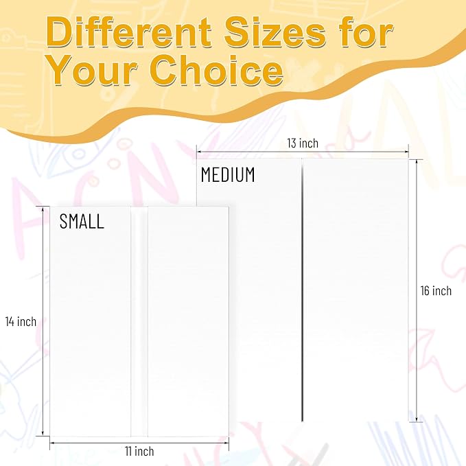 AKONEGE 4PCS White Trifold Poster Board 26"x16" for Display & Presentation | Small, Corrugated Cardboard, Display Board, Presentation Board, Ideal for School Project, Science Fair, Business Exhibition