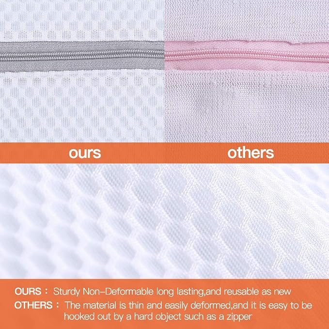 Laundry Bags Mesh Wash Bags, Lingerie Bags for Washing Delicates, 5pcs | Garment Bag for Washing Machine, Mesh Laundry Bags for Everyday Laundry, Tumble Dryer Safe, Honeycomb Mesh