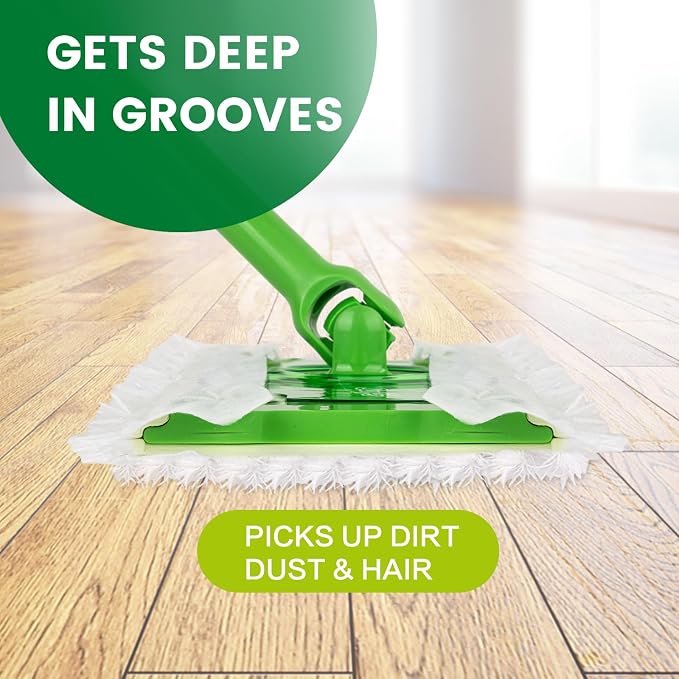 100ct Dry Sweeping Cloths for Swiffer Sweeper Mop, Heavy Duty Microfiber Duster Mop Pad Refills, Captures Dust & Pet Hair, for Hardwood Floors and Multi-Surface Cleaning