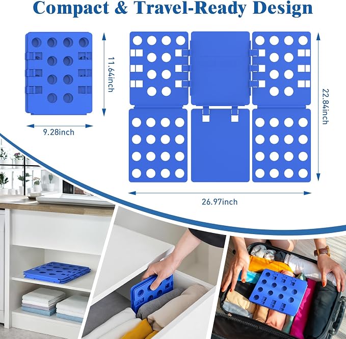 Shirt Folder Durable Shirt Folding Board for Tshirt Organizer Laundry Liner | Easy and Fast Folding, Folding Clothes for Adults and Kids