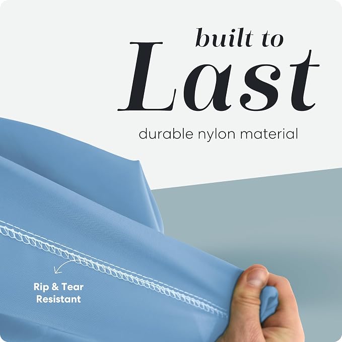 Nylon XL Laundry Bag - Locking Drawstring Closure, Machine Washable, These Large Bags Will Fit a Laundry Basket and Strong Enough to Carry up to Two Loads of Clothes (Light Blue | 22" x 32") | 22"x32" XL Nylon Laundry Bag, Locking Drawstring, Machine W...