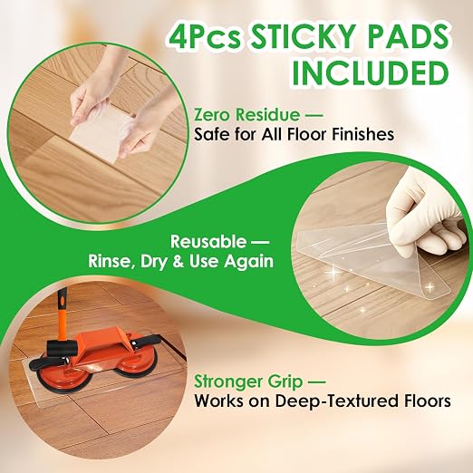 Floor Gap Fixer Tool to Fix a Floor, Vinyl Floor Repair Kit with Strong Suction Cups, Laminate Flooring Tools, Includes Plank Grabber and Mallet