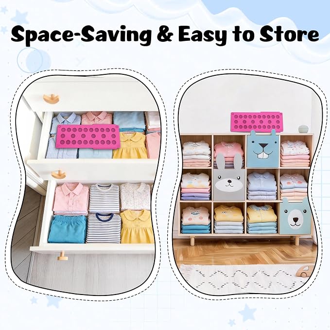 Shirt Folding Board Kids Clothes Folder Laundry Folding Tool | Space-Saving Design, Durable Material, Easy Storage Organizer