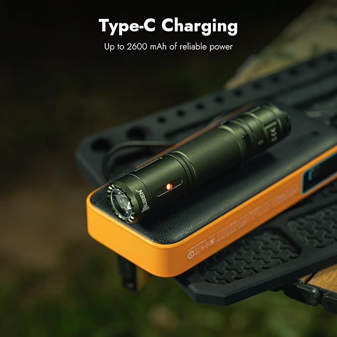 WUBEN C3 Flashlight 1200 High Lumens 6 Modes Rechargeable Flashlights | Super Bright IP68 Tactical Flashlight for Camping, Home, Emergency, Rescue, Hunting, Inspection, Repair, Tool Gifts for Men