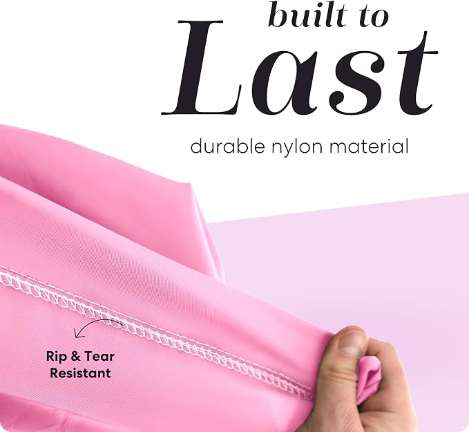 Pink Extra Large Heavy Duty Laundry Bag 30" x 40" - Handy Laundry | Rip-Resistant Nylon, Locking Drawstring, Machine Washable, Holds 60 lbs, Dirty Clothes Bag for Travel, College Dorm and Camp