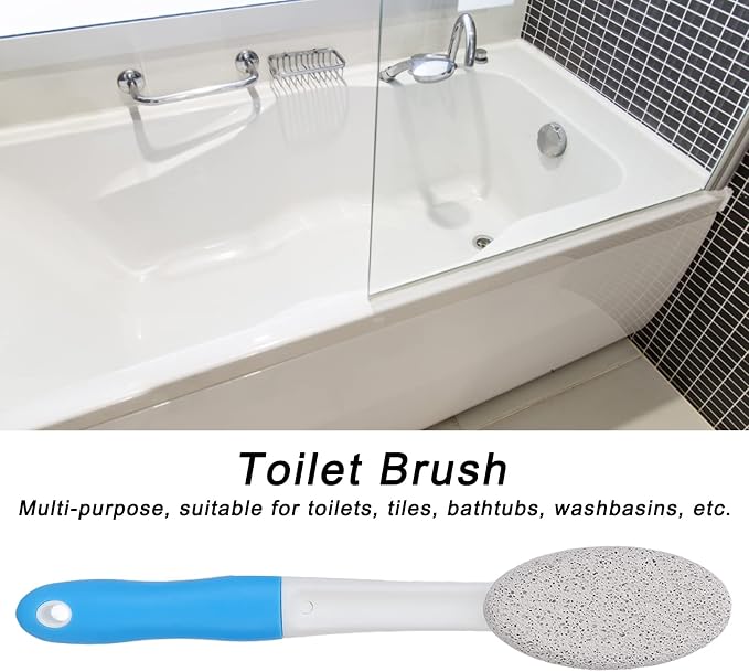 1PCS Toilet Cleaning Pumice Stone, Stains Hard Water Ring Remover Bathroom Cleaning Brushes Toilet Pumice Stone with Long Handle for Toilets, Bathtubs, Pool(1PCS)