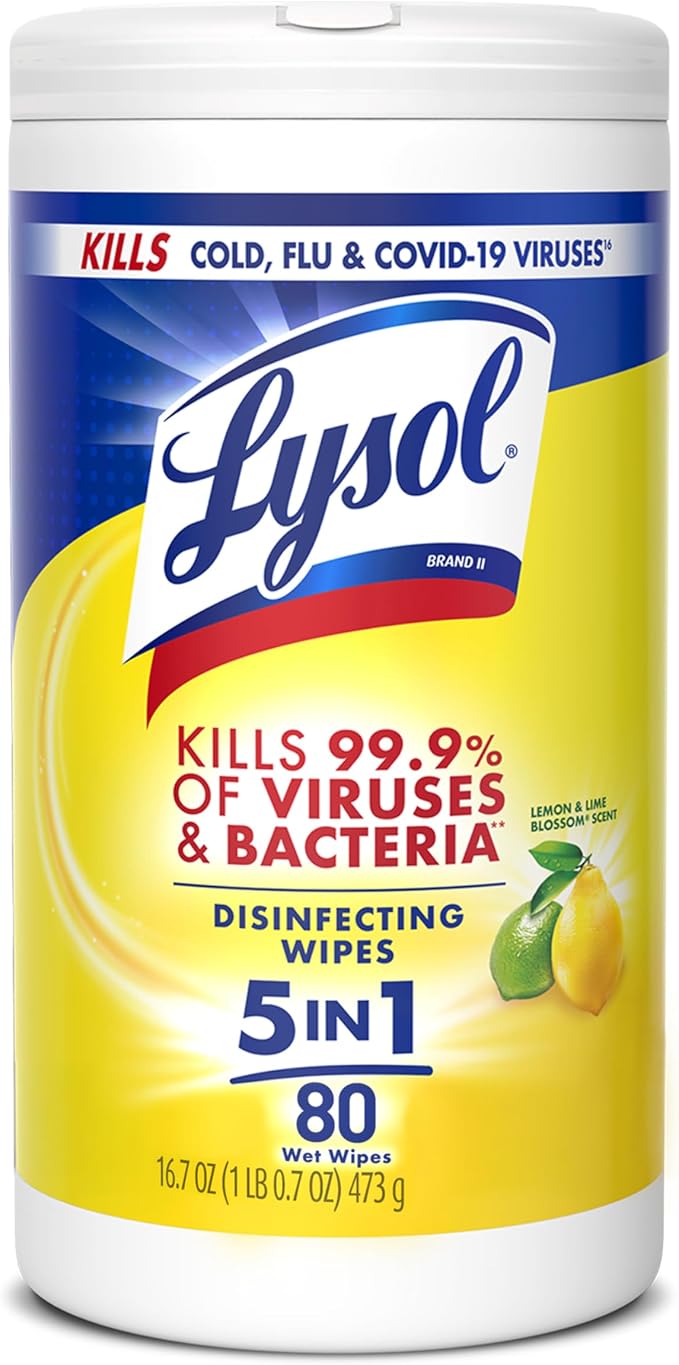 Lysol Disinfecting Wipes, Multi-Surface Cleaner, Crisp Linen, 80 ct.
