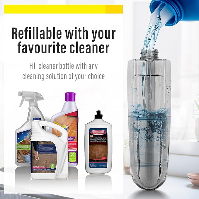 Mops for Floor Cleaning, Spray Mop with 400ml Refillable Bottle and 3 Replacement Pads Dry Wet Floor Household or Commercial Hardwood Laminate Tile Ceramic