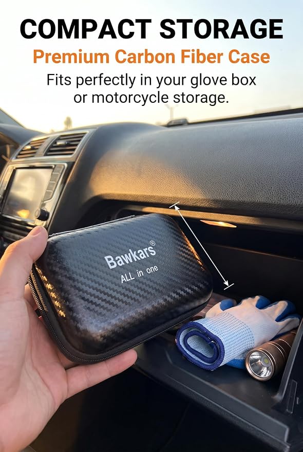 Tire Repair Rubber Nail Kit with Ratcheting Screwdriver, Needle-Nose Pliers & Organizer Case, Fast Self-Service Tool for Car, Truck, Motorcycle, Tractor Tire Puncture Repair