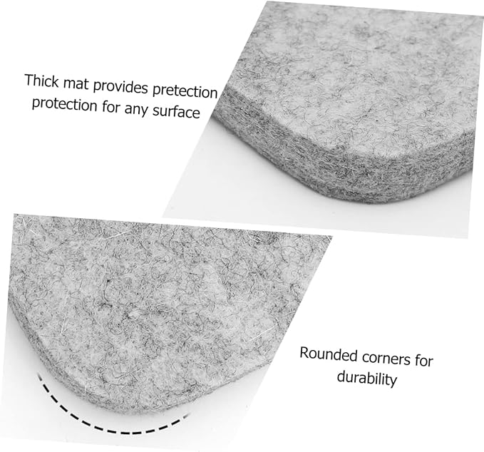 jojofuny Wool Ironing Mat for Quilters 10x10 Inch High Temperature Felt Pressing Pad for Sewing and DIY Crafts for Home Ironing and Quilting Projects