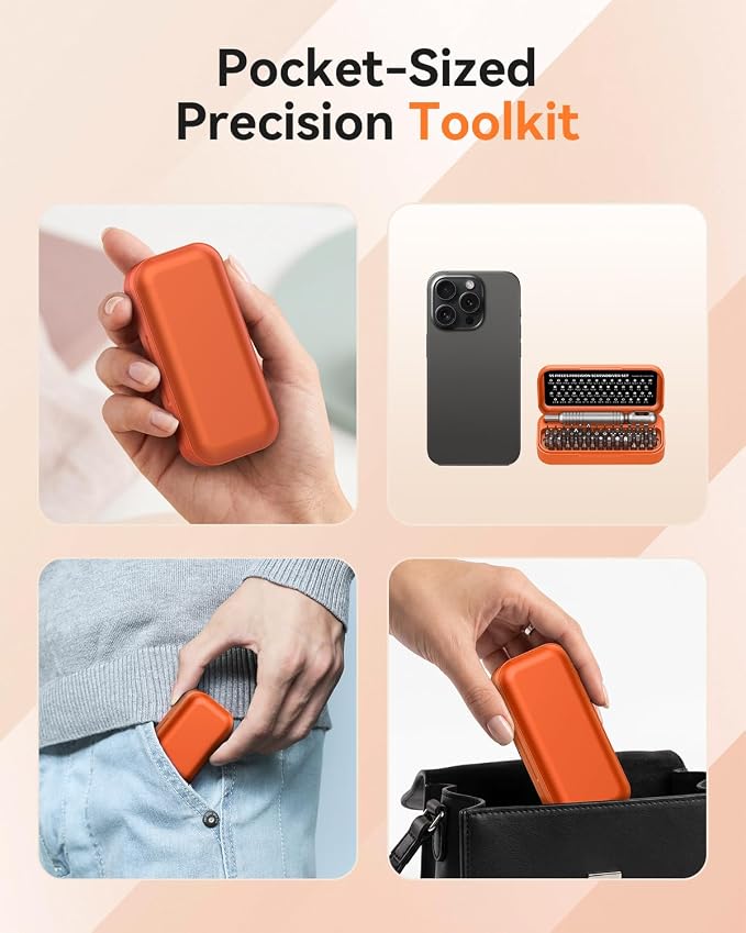 LIFEGOO 55-in-1 Precision Screwdriver Set Mini Magnetic Repair Tool Kit | 54 Magnetic Durable Bits, Compact Magnetic Case for Phone, Laptop, PC, Camera, Watch and Gifts for Men Women